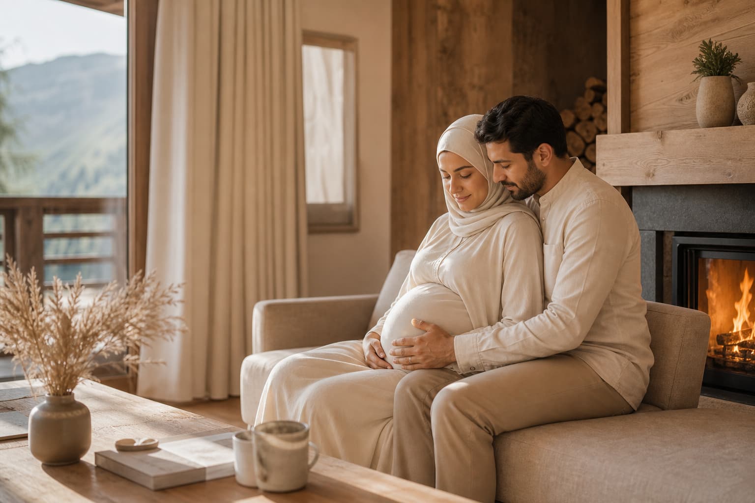 Quiet alpine setting for a private babymoon escape